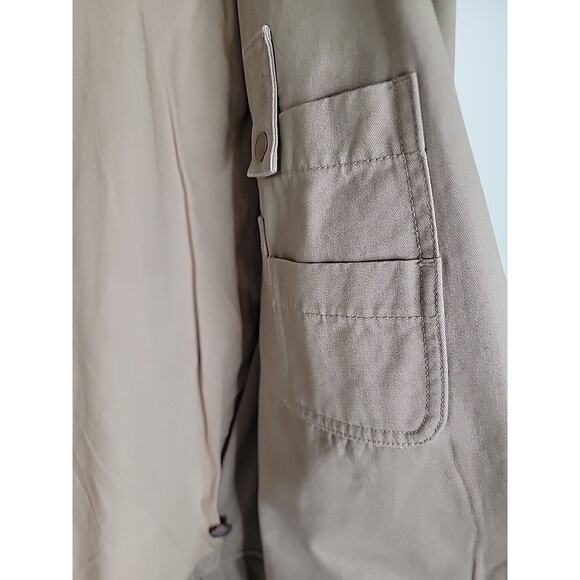 DULUTH TRADING CO Fire Hose Presentation Khaki Elbow Patch Blazer Size L Tall - Picture 7 of 11